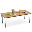 79 Inch 8-Person Outdoor Dining Table with 1.9 Inch Umbrella Hole