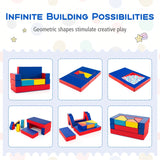 4-In-1 Multi-functional Combination Sofa Set with Durable PU Surface for Kids-Multicolour