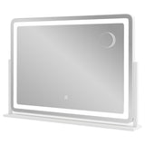80 x 55 CM Large Vanity Mirror with Touch Control and 3-Color Lighting Mode-White
