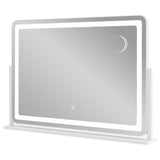 80 x 55 CM Large Vanity Mirror with Touch Control and 3-Color Lighting Mode-White