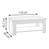 Corona 1 shelf  Coffee Table Tabak Oak