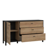 High Rock Sideboard in Matt Black/Riviera Oak