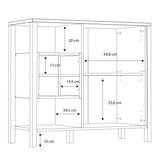High Rock Storage/Display Chest in Matt Black/Riviera Oak