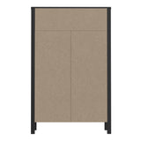 High Rock Chest of Drawers in Matt Black/Riviera Oak