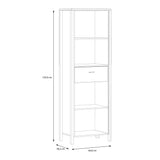 High Rock Shelf Unit in Matt Black/Riviera Oak