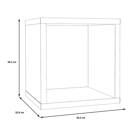 Mauro 1 Shelf Storage Unit in Matt White