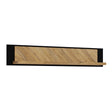 Nikomedes Wall shelf in Spica Oak/Matt Black/Bartex Oak