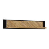 Nikomedes Wall shelf in Spica Oak/Matt Black/Bartex Oak