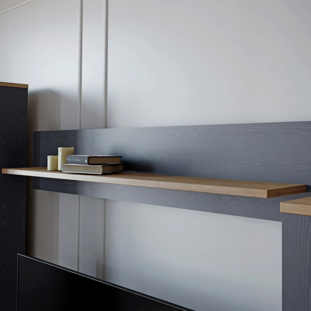 Bohol Wall Shelf 160cm in Navy and Oak