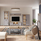 Bohol Wall Shelf 160cm in Grey and Oak
