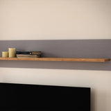 Bohol Wall Shelf 160cm in Grey and Oak