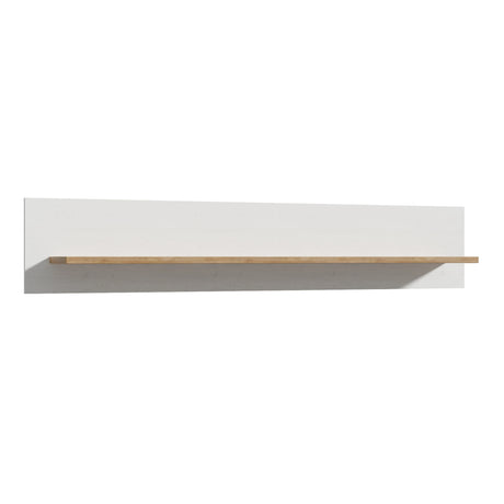 Bohol Wall Shelf 160cm in White and Oak