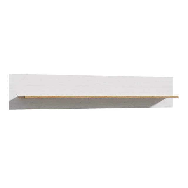 Bohol Wall Shelf 160cm in White and Oak