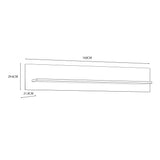 Bohol Wall Shelf 160cm in White and Oak