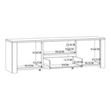 Bohol 2 Door 1 Drawer TV Unit in White/Riviera Oak
