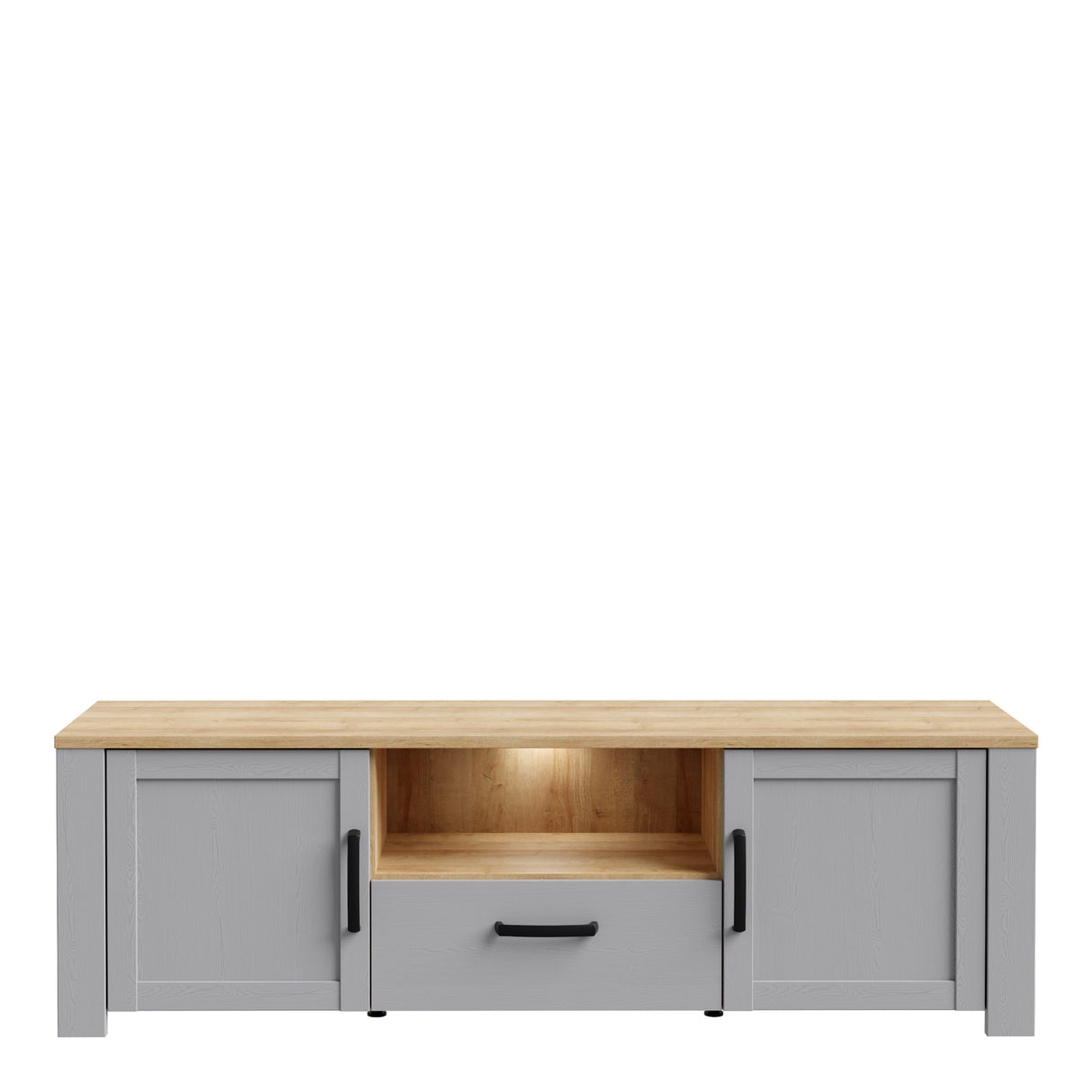 Bohol TV Unit Inkl. Lighting in Riviera Oak/Grey Oak