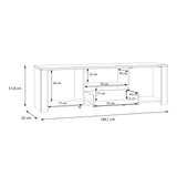 Bohol TV Unit Inkl. Lighting in Riviera Oak/Grey Oak