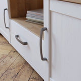 Bohol TV Unit with LED Light in White Riviera Oak