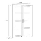 Bohol Display Cabinet 2 Door in Navy and Oak