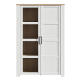 Bohol Display Cabinet 2 Door in White and Oak