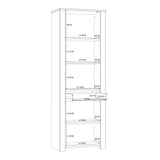 Bohol Narrow Display Cabinet 2 Door 1 Drawer in White and Oak