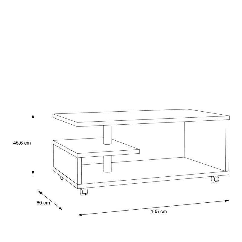 Bailey Coffee Table in Concrete Grey