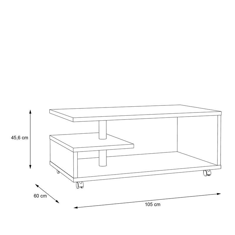 Bailey Coffee Table in Concrete Optic Dark Grey