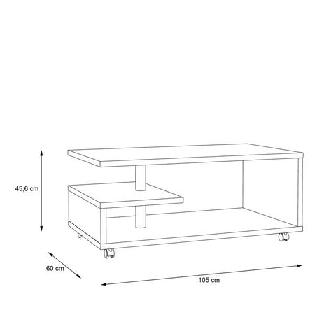 Bailey Coffee Table in Concrete Optic Dark Grey