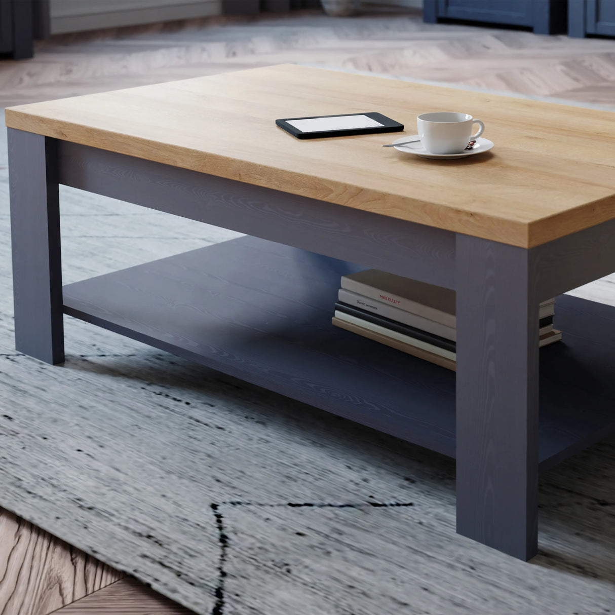 Bohol Coffee Table in Navy and Oak