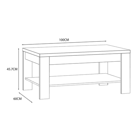 Bohol Coffee Table in Navy/Riviera Oak