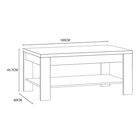 Bohol Coffee Table in Grey/Riviera Oak
