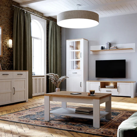 Bohol Coffee Table in White/Riviera Oak