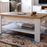 Bohol Coffee Table in White/Riviera Oak