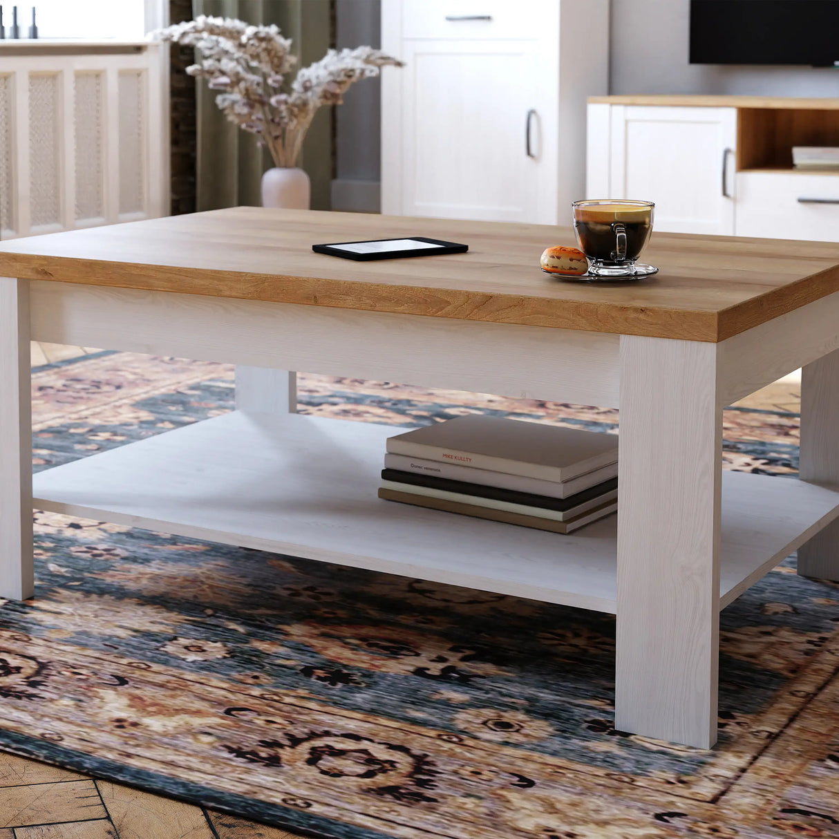 Bohol Coffee Table in White and Oak
