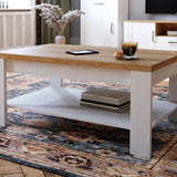 Bohol Coffee Table in White and Oak