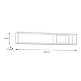 High Rock Wall Shelf in Matt Black/Riviera Oak