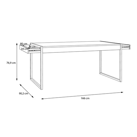 High Rock Dining Table in Riviera Oak 166x76.9cm