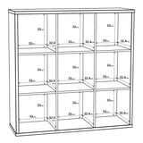 Mauro 3x3 Storage Unit in Matt White