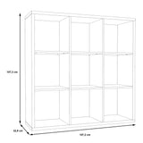 Mauro 3x3 Storage Unit in Matt Black