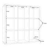 Mauro 3x3 Storage Unit in Matt Black