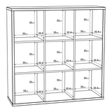 Mauro 3x3 Storage Unit in Matt Black