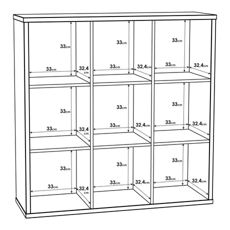 Mauro 3x3 Storage Unit in Matt Black