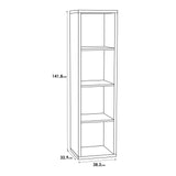 Mauro 3 Shelves Storage Unit in Matt White