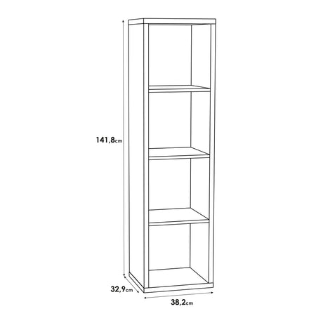 Mauro 3 Shelves Storage Unit in Matt White