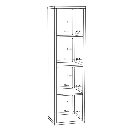 Mauro 3 Shelves Storage Unit in Matt White