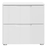 Sienna Bedside Table in White Gloss