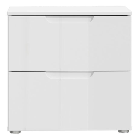 Sienna Bedside Table in White Gloss