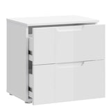 Sienna Bedside Table in White Gloss