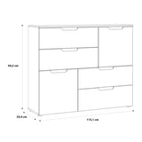Sienna Abstract Chest of Drawers in White Gloss