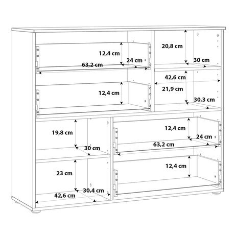 Sienna Abstract Chest of Drawers in White Gloss